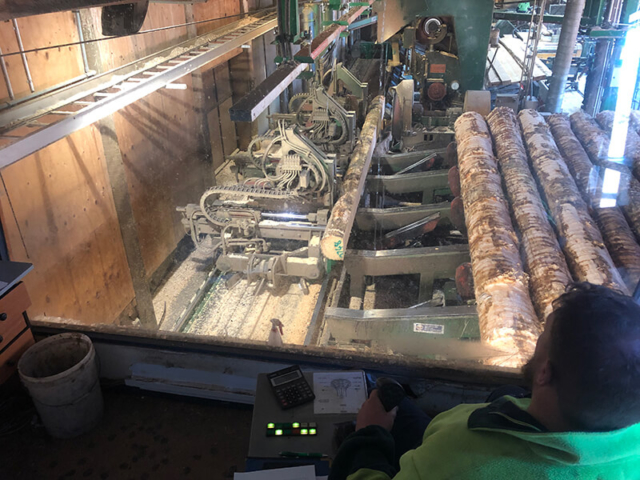 Sawmilling logs
